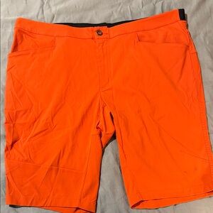 The North Face Men's Vibrant Orange Flat Front Shorts